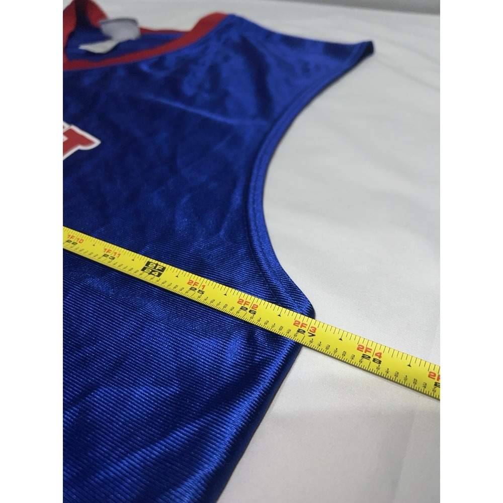 NBA Detroit Pistons Jersey Mens 2XL Blue Red #36 Rasheed Wallace Basketball - Picture 6 of 7